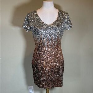Glamorous Sequin Ombre Mini Dress